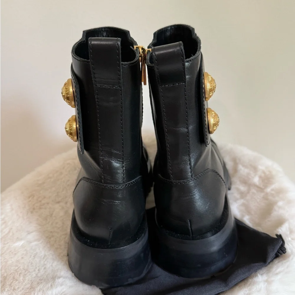 *SOLD somewhere else* BALMAIN RANGER BOOT ARMY CALFSKIN - Picture 5 of 9
